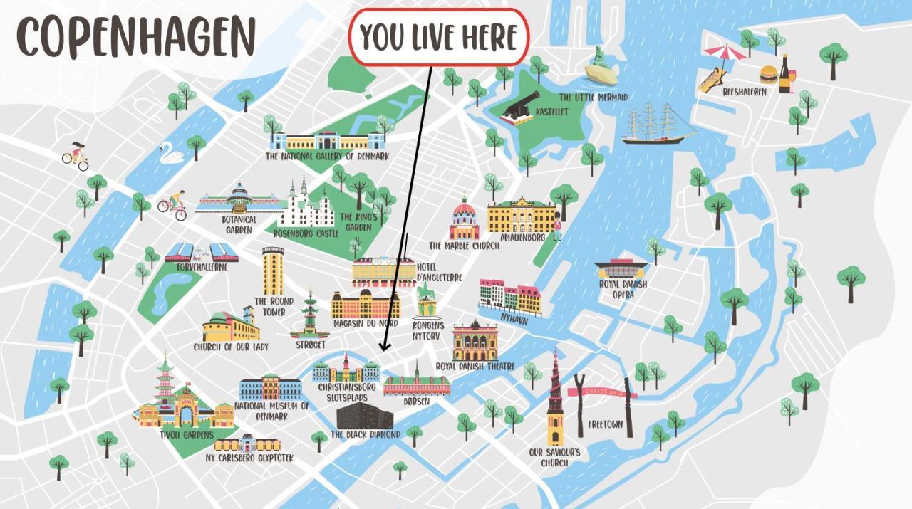 קופנהגן Lavish 4Br Apartment In The Heart Of Cph By The Canals מראה חיצוני תמונה